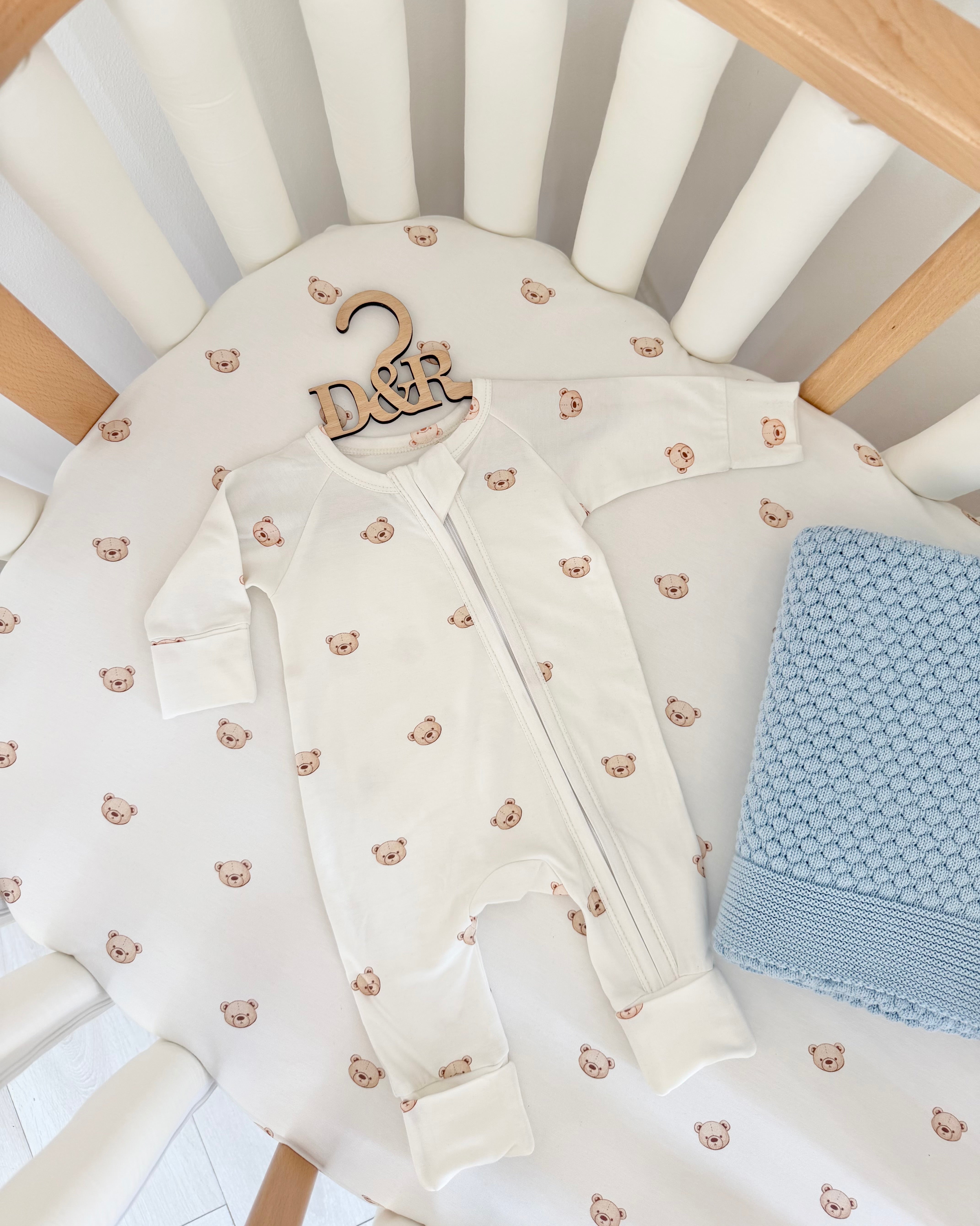 Bamboo Zip Romper Teddy