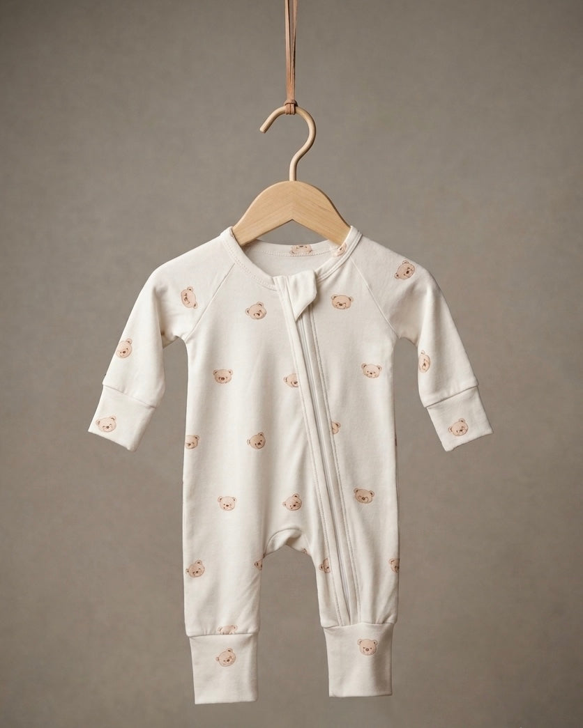 Bamboo Zip Romper Teddy