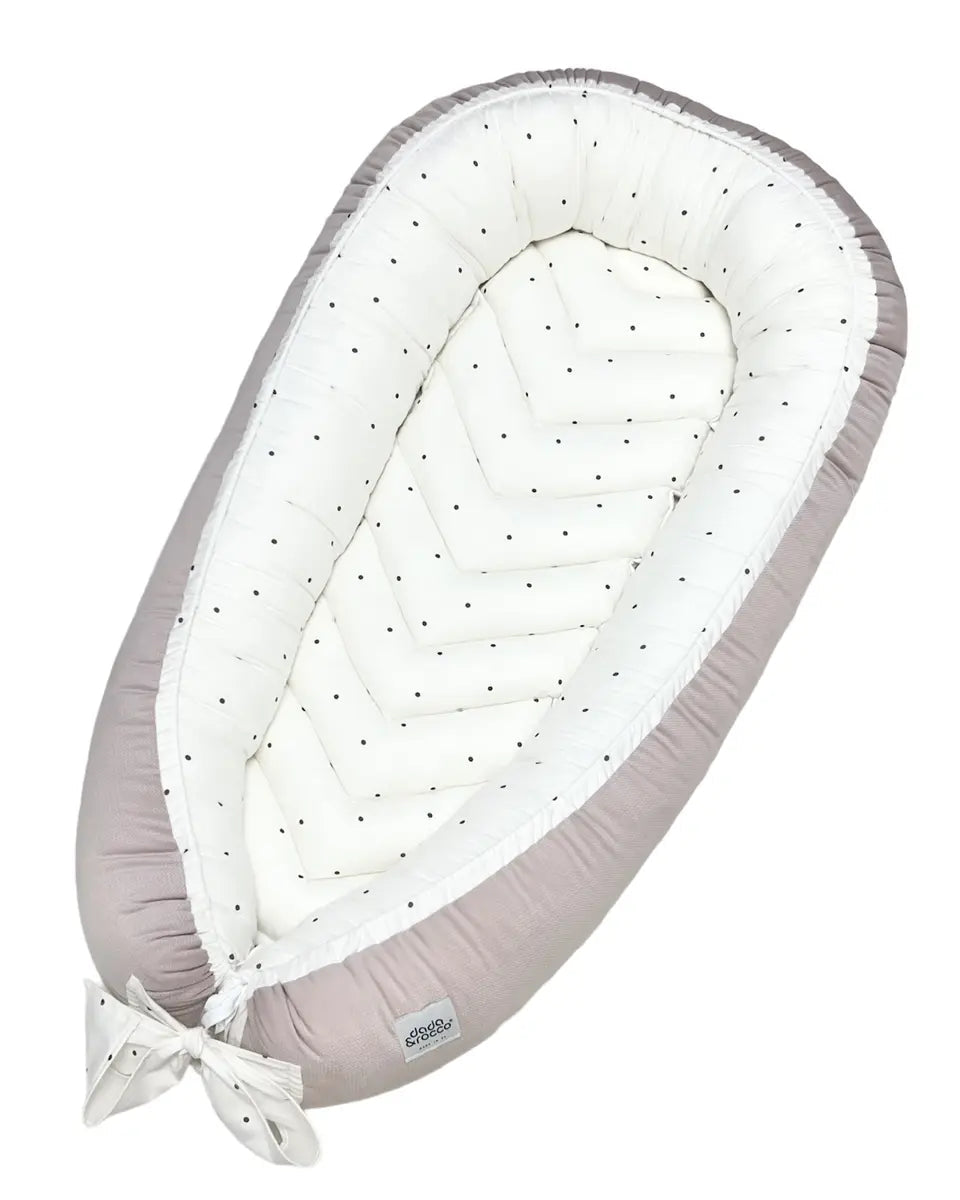 Gnijezdo za bebe Dots-Puder roza