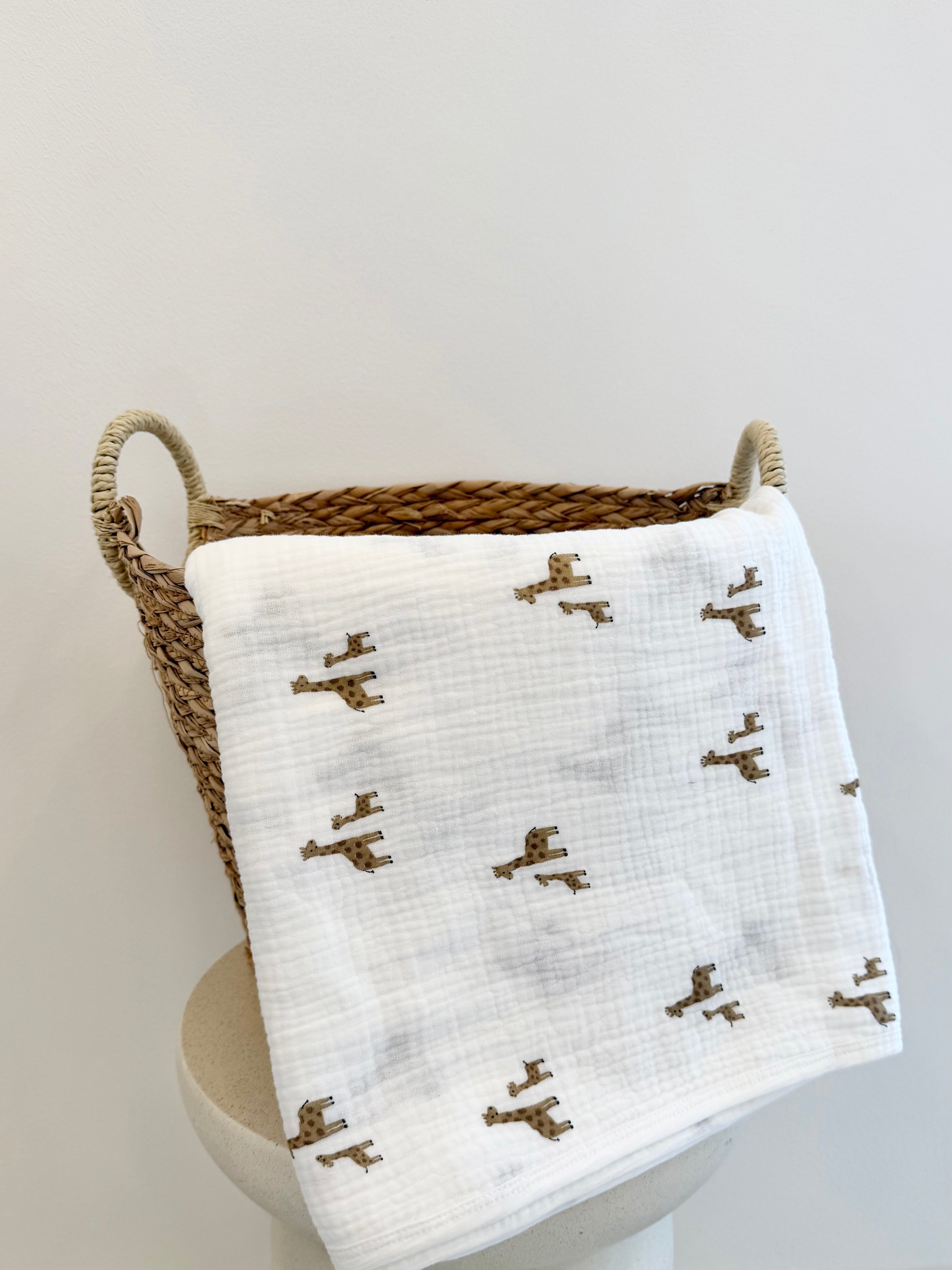 Muslin dekica 120x120 Žirafe