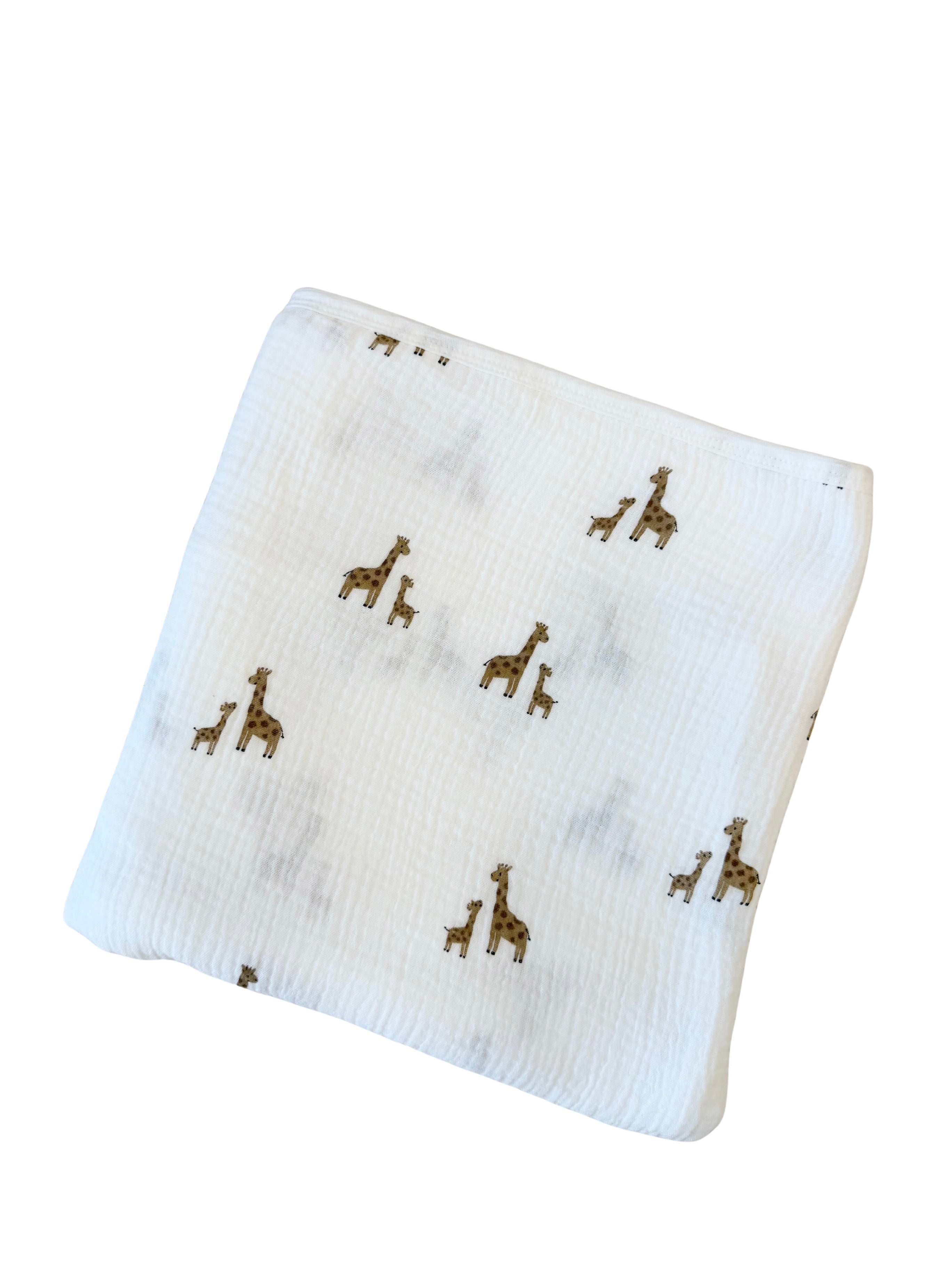 Muslin dekica 120x120 Žirafe