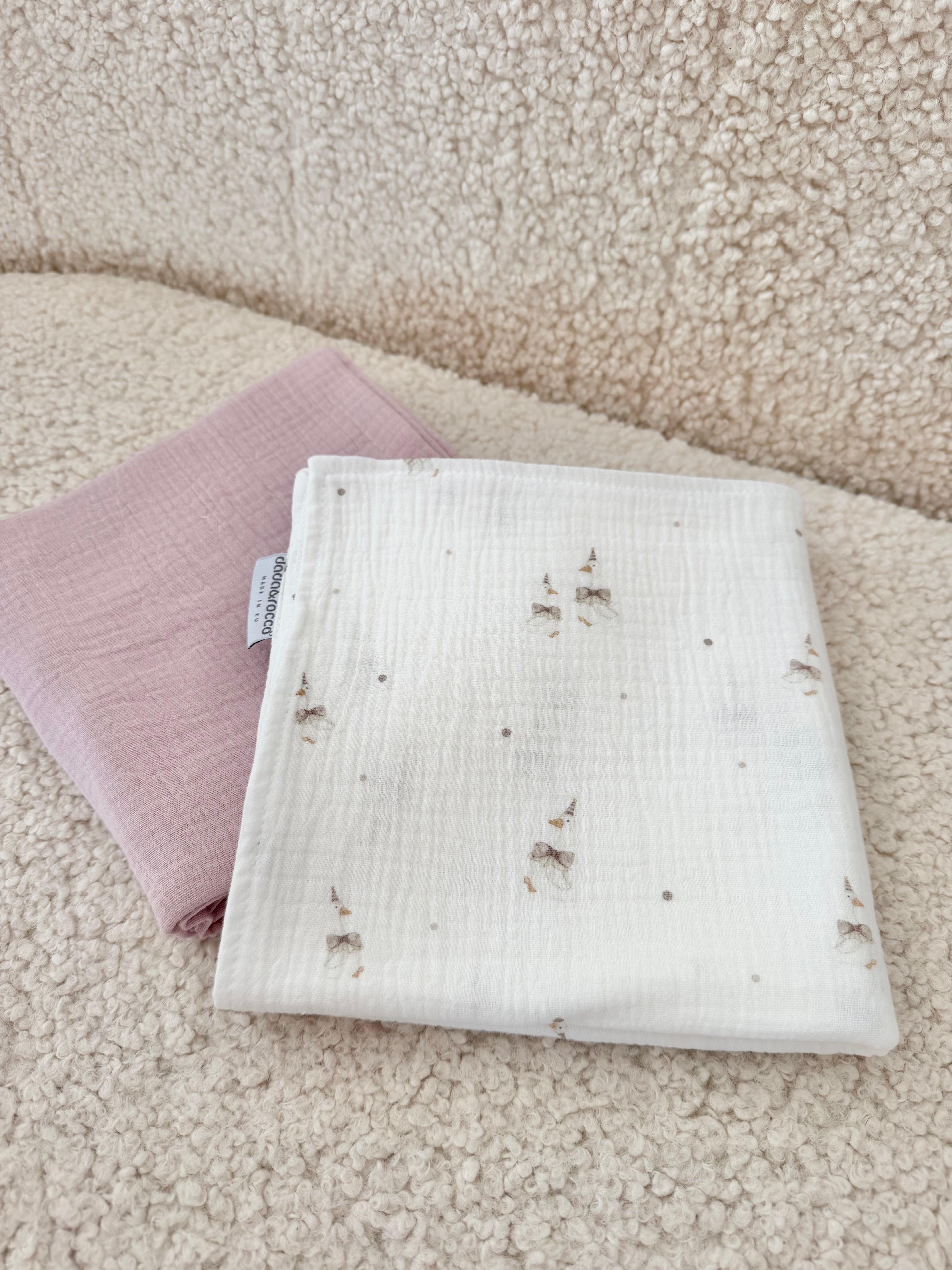 Muslin tetra pelena 2kom 80x80 Aura-Puder