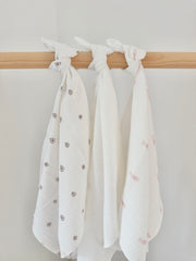 Muslin tetra pelena 3kom 60x60 Larisa-Ballet