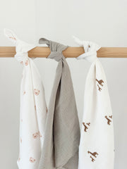Muslin tetra pelena 3kom 60x60 Teddy-Žirafe