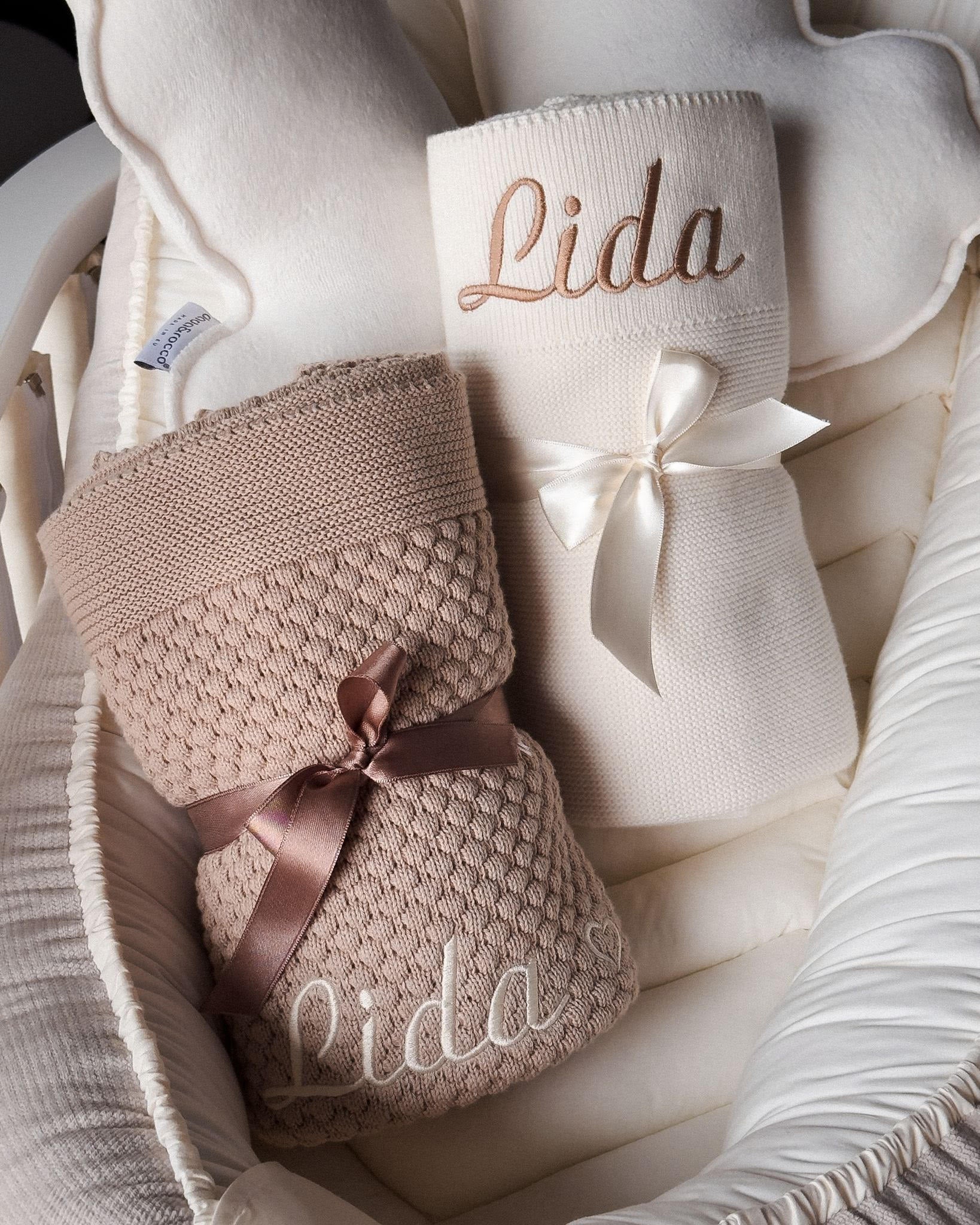 Pletena Dekica Dreamy Krem - Personalizacija